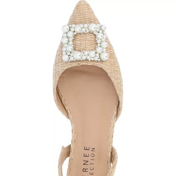 Journee Collection Hannae Embellished Slingback Flats Women's Size 10 NIB - Picture 3 of 4